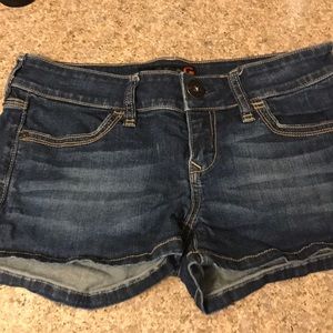 G by guess low rise jean shorts